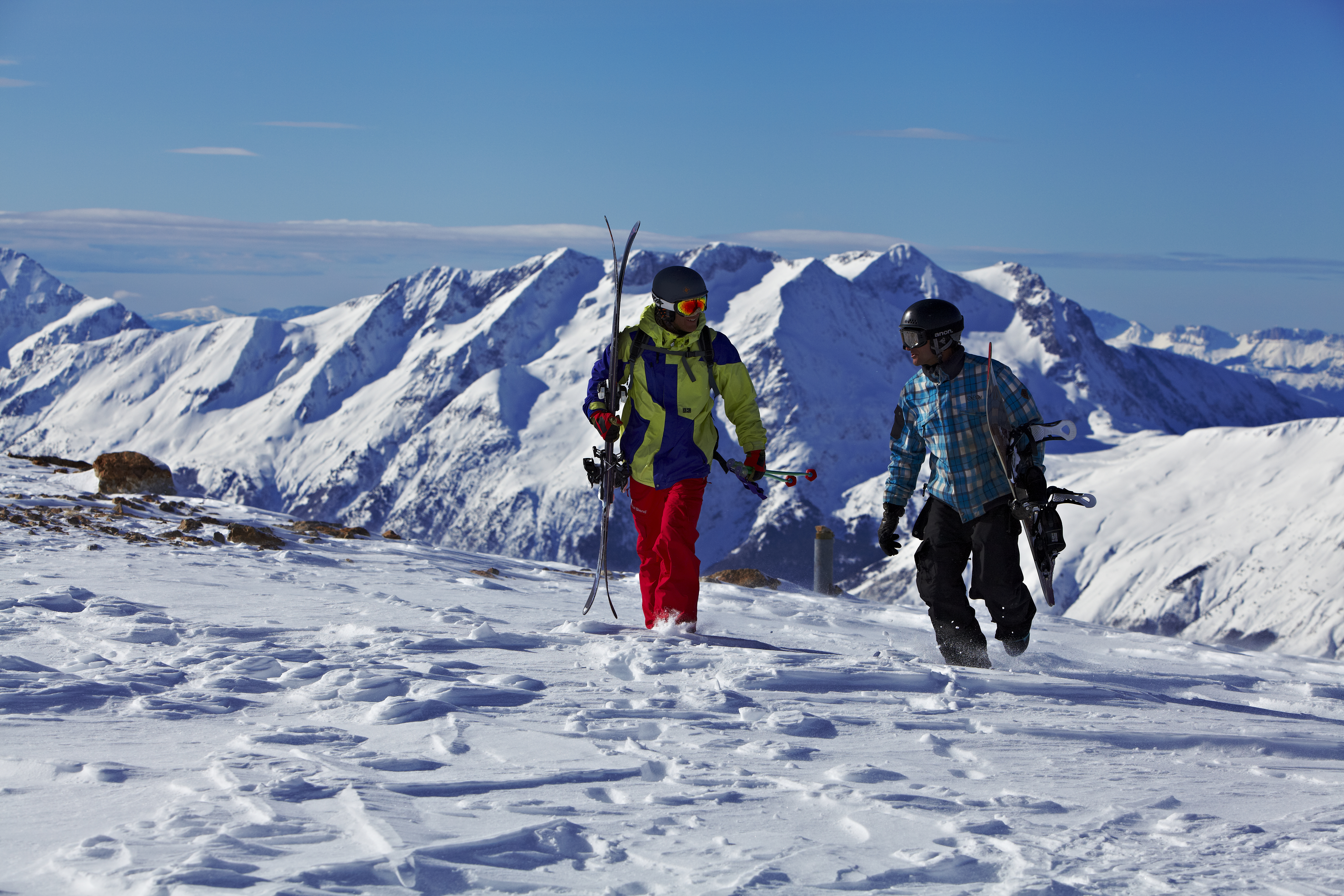 Marcus and Nick walking towards 