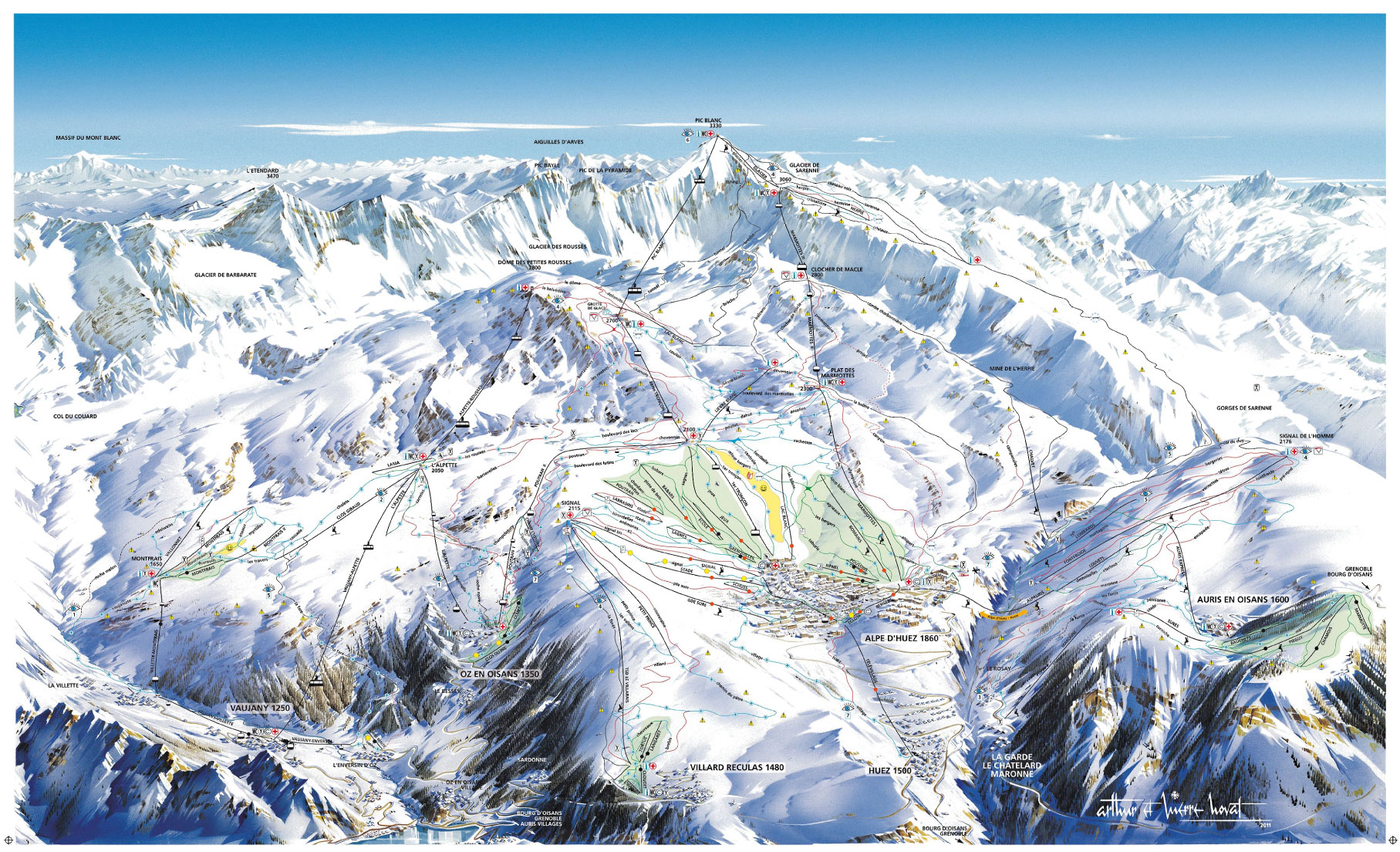 Alpe-d-Huez pistemap full