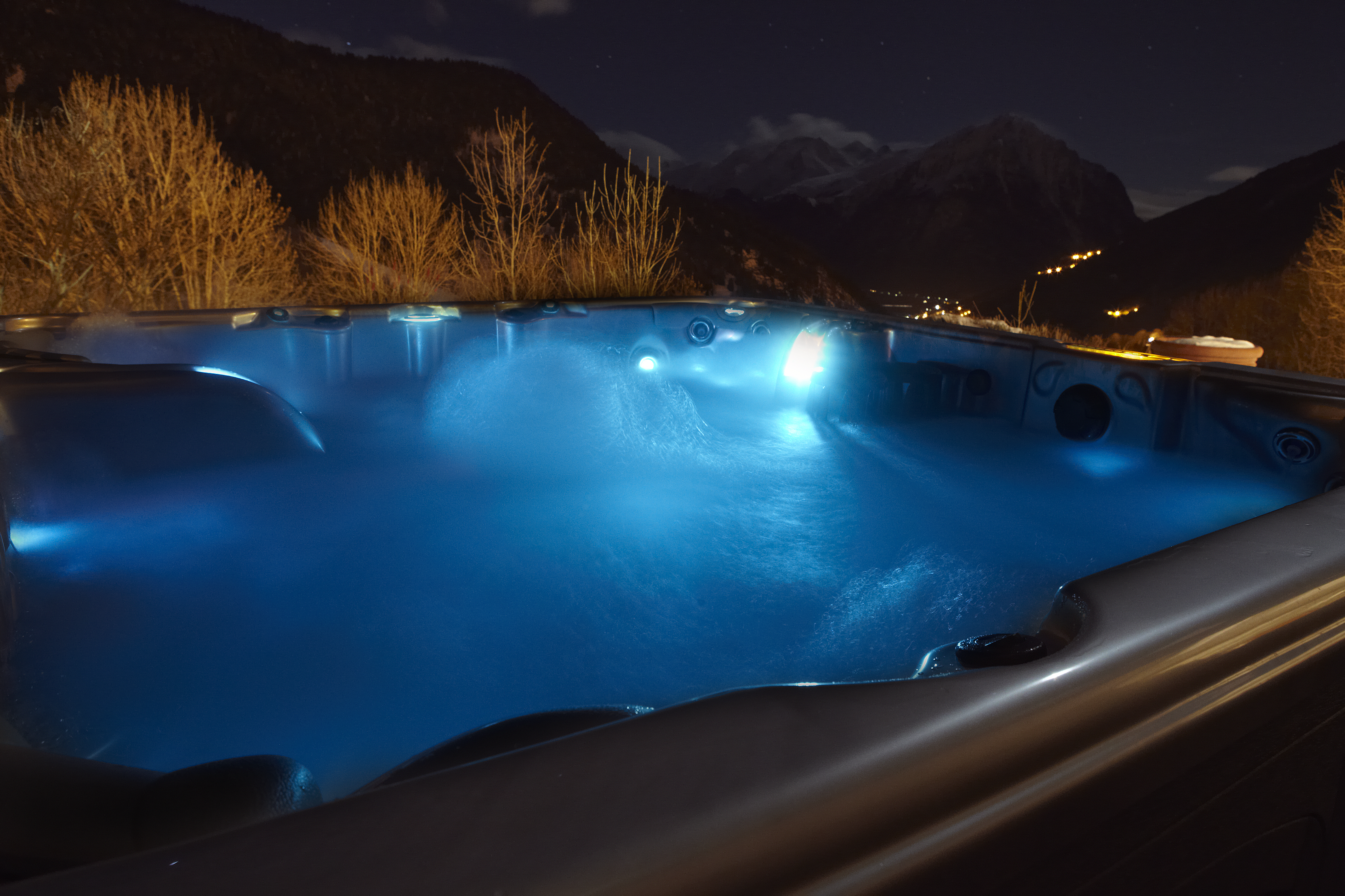 Hot Tub during evening