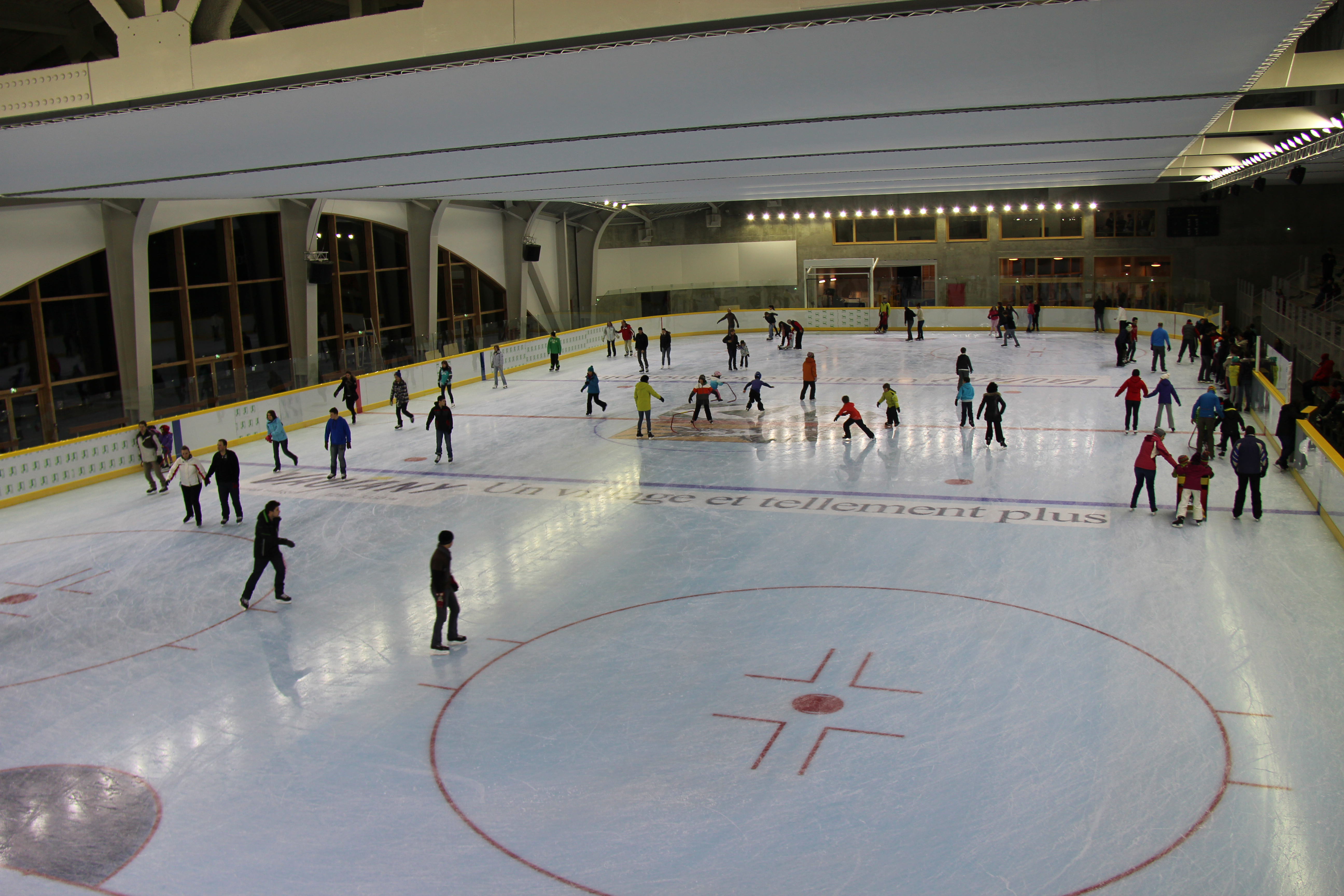 Ice skating rink in action